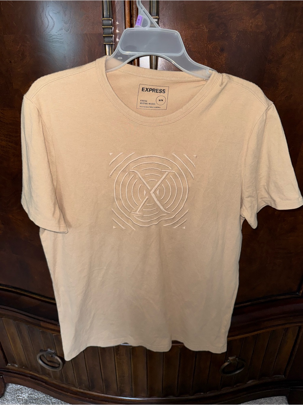 Express Men’s Short Sleeve Crew Tee In Beige